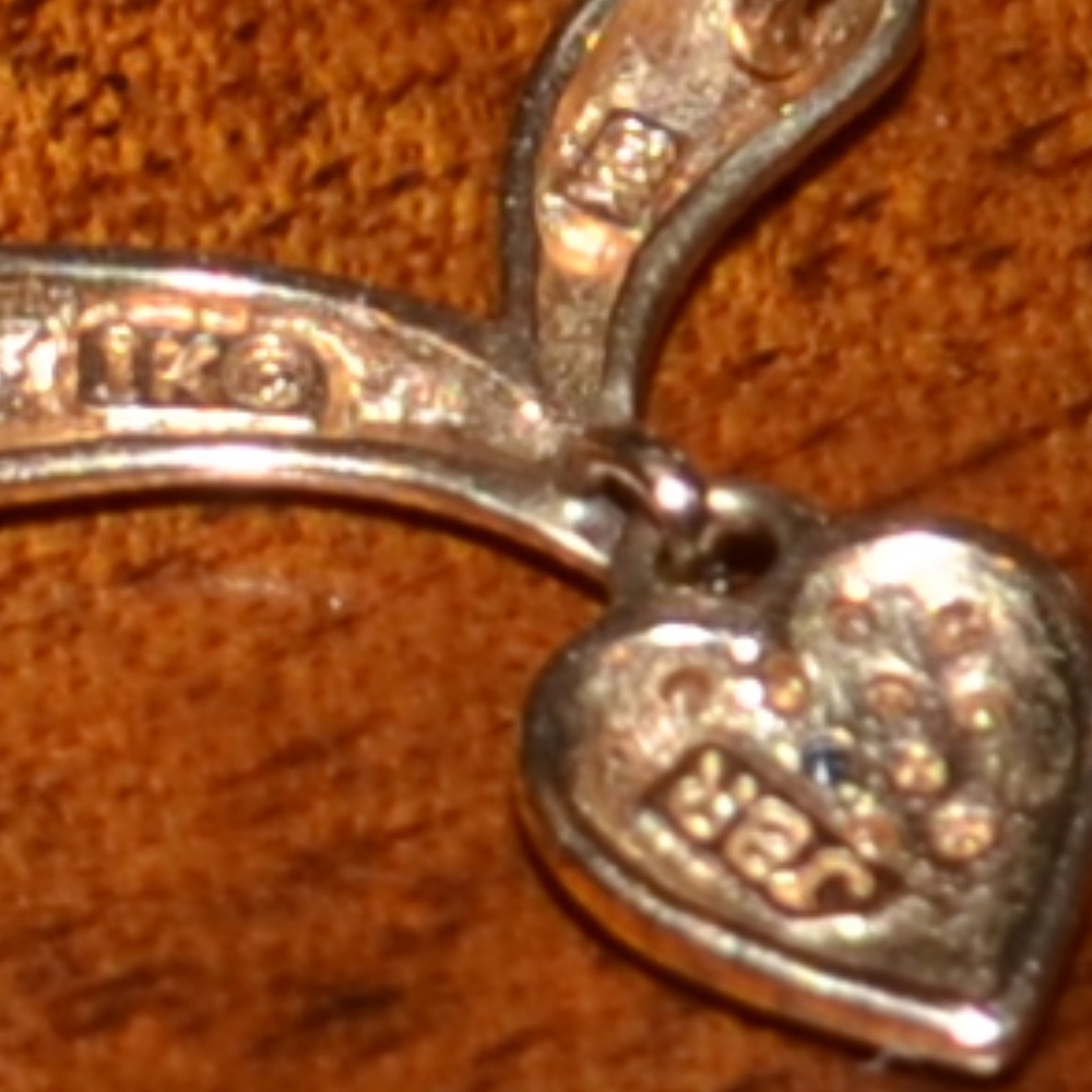 1K yellow gold Heart Pendant Necklace - Picture 4 of 5